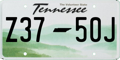 TN license plate Z3750J