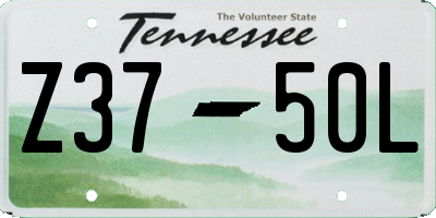 TN license plate Z3750L