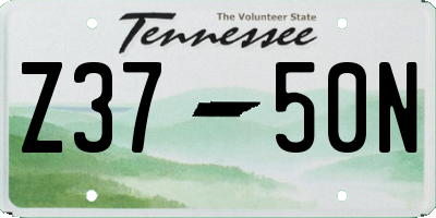 TN license plate Z3750N