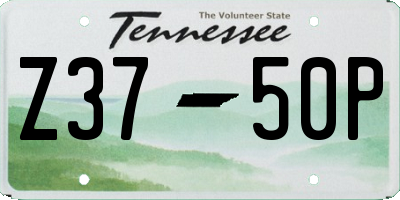 TN license plate Z3750P