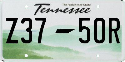 TN license plate Z3750R