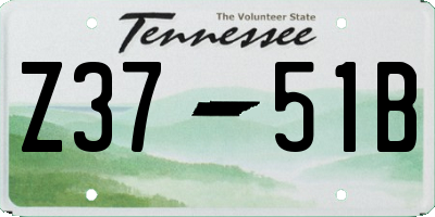TN license plate Z3751B