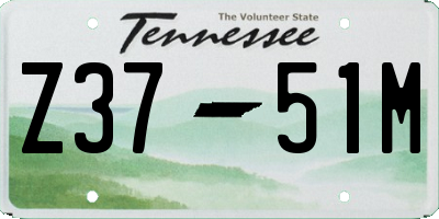 TN license plate Z3751M