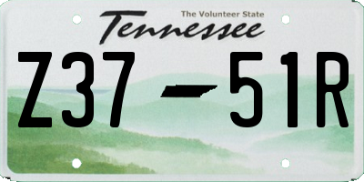 TN license plate Z3751R