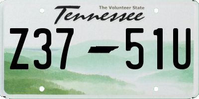 TN license plate Z3751U