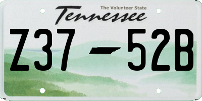 TN license plate Z3752B