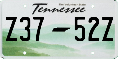 TN license plate Z3752Z