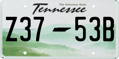 TN license plate Z3753B