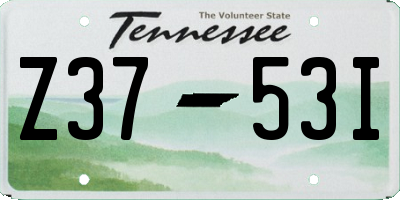 TN license plate Z3753I