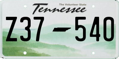 TN license plate Z3754O