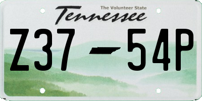 TN license plate Z3754P