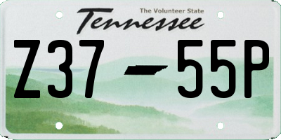 TN license plate Z3755P