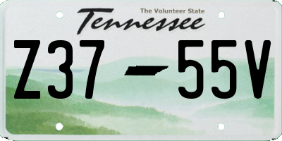 TN license plate Z3755V