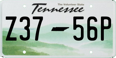 TN license plate Z3756P