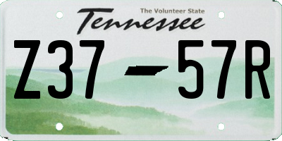 TN license plate Z3757R