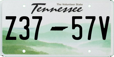 TN license plate Z3757V