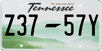 TN license plate Z3757Y