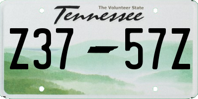 TN license plate Z3757Z