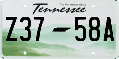TN license plate Z3758A