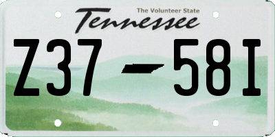 TN license plate Z3758I