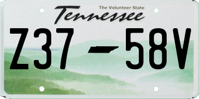 TN license plate Z3758V