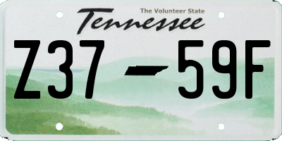 TN license plate Z3759F