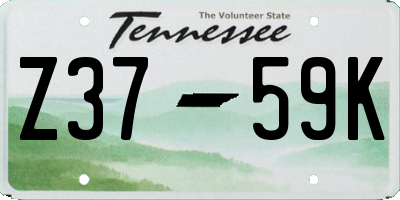TN license plate Z3759K