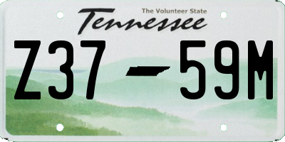 TN license plate Z3759M