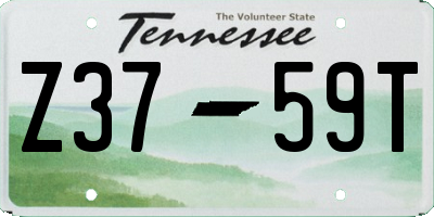 TN license plate Z3759T