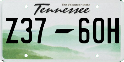 TN license plate Z3760H