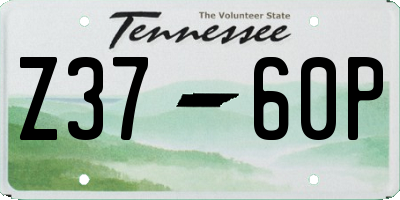 TN license plate Z3760P