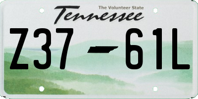 TN license plate Z3761L