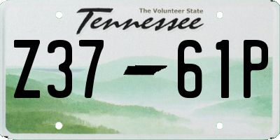 TN license plate Z3761P
