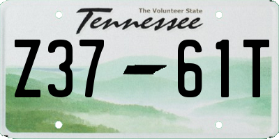 TN license plate Z3761T