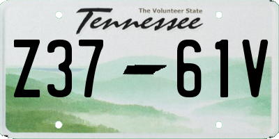 TN license plate Z3761V