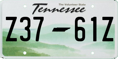 TN license plate Z3761Z