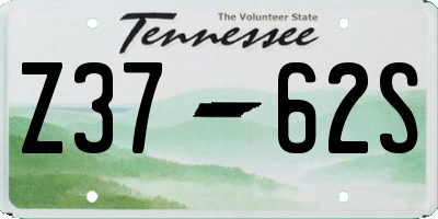 TN license plate Z3762S