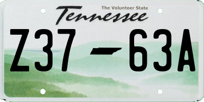 TN license plate Z3763A