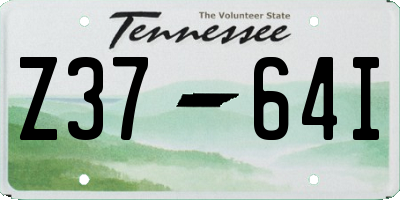 TN license plate Z3764I