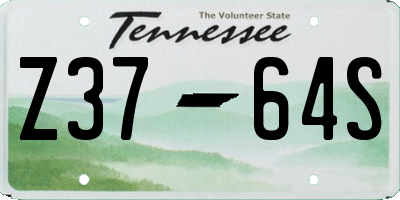 TN license plate Z3764S