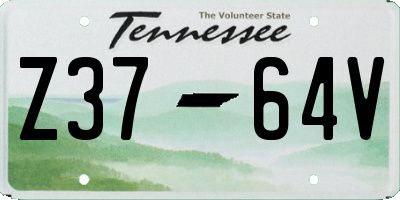 TN license plate Z3764V
