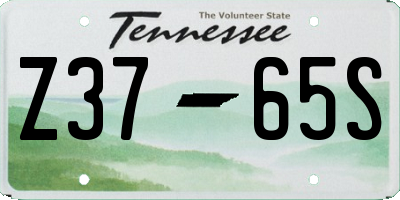 TN license plate Z3765S