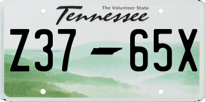 TN license plate Z3765X