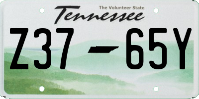 TN license plate Z3765Y