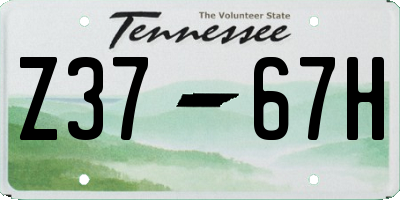 TN license plate Z3767H