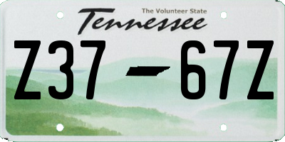 TN license plate Z3767Z