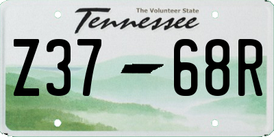 TN license plate Z3768R