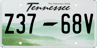 TN license plate Z3768V