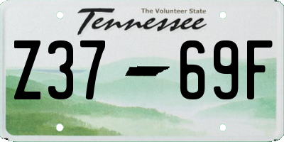 TN license plate Z3769F