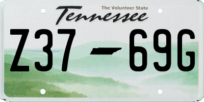TN license plate Z3769G